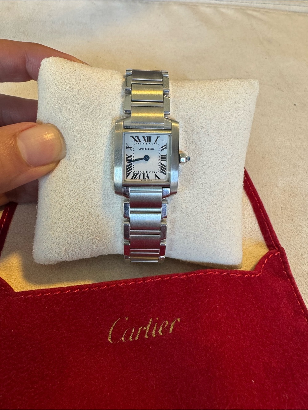 Cartier Tank Francaise Stainless Steel Watch - Small Model